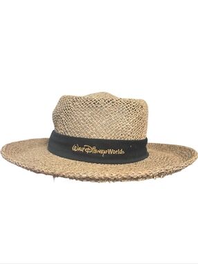Walt Disney World Straw Sun Hat with Black Band. Limited, Vintage.